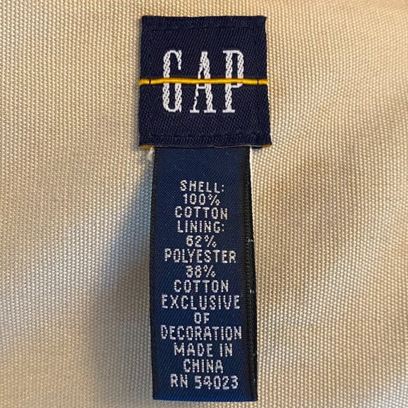 GAP multi color canvas tote bag purse pink orange yellow leather handles - Picture 9 of 9